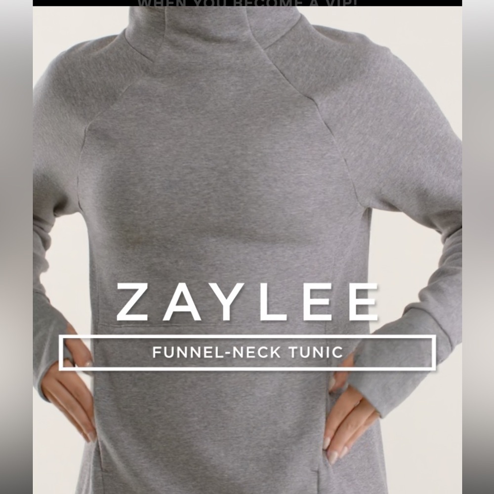 Fabletics Zaylee Funnel neck tunic ivory sweatshirt Sz 4X - Picture 12 of 12